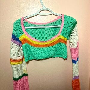 Crochet colorful top